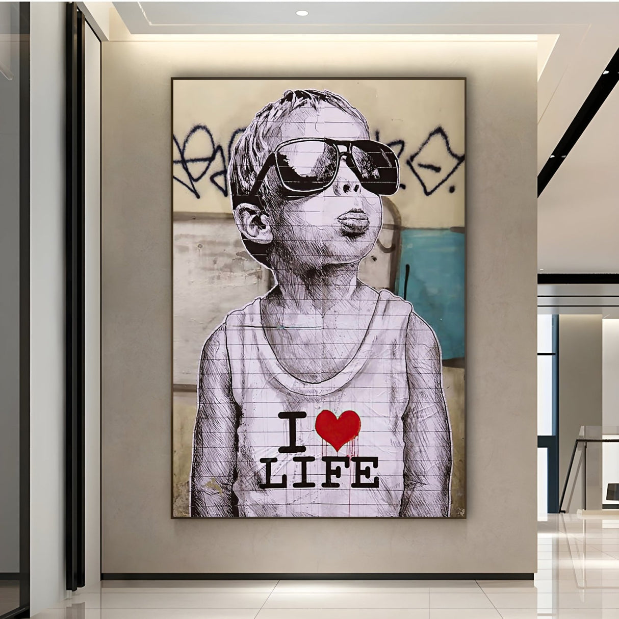 I love life, Banksy - CupidoDesign