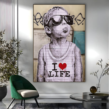 I love life, Banksy - CupidoDesign