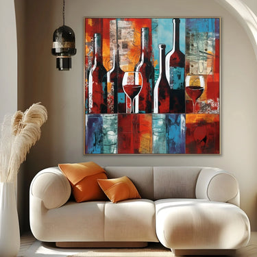 Quadro Stampa su Tela Il banco dei vini - CupidoDesign