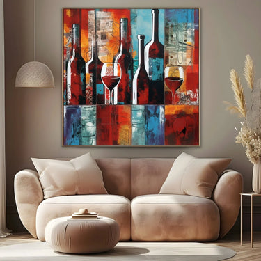 Quadro Stampa su Tela Il banco dei vini - CupidoDesign