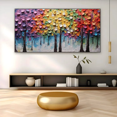 Quadro Stampa su Tela Il bosco colorato - CupidoDesign