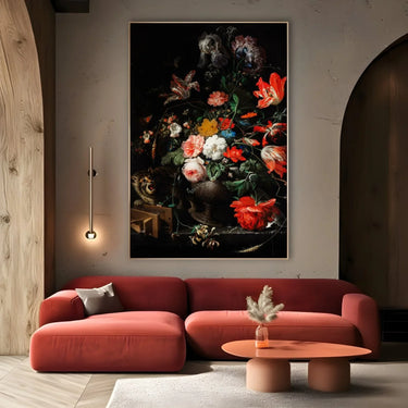 Quadro Stampa su Tela Il bouquet rovesciato, Abraham Mignon - CupidoDesign