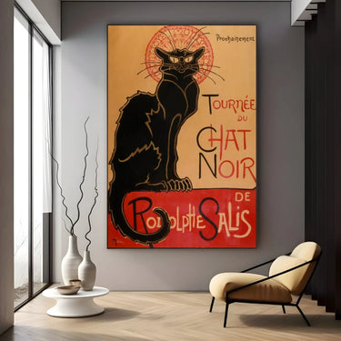 Quadro Stampa su Tela Il Gatto Nero, Théophile Alexandre Steinlen - CupidoDesign