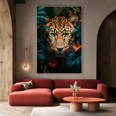 Quadro Stampa su Tela Il ghepardo dagli occhi blu - CupidoDesign