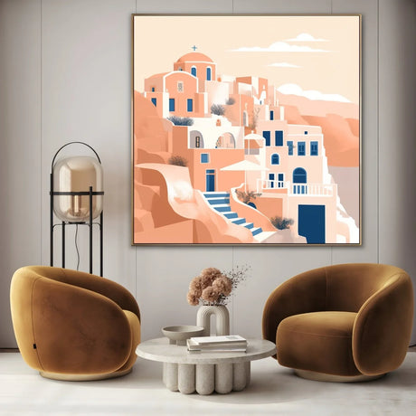 Quadro Stampa su Tela Il paese - CupidoDesign