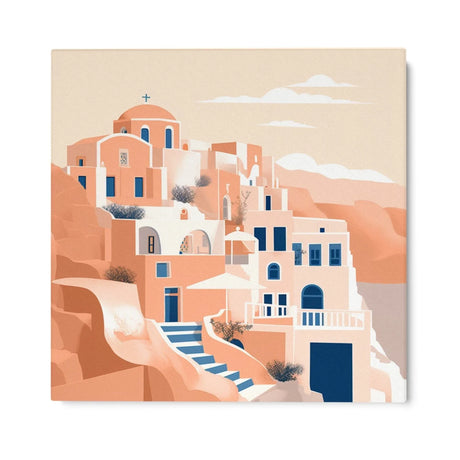 Quadro Stampa su Tela Il paese - CupidoDesign