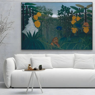 Quadro Stampa su Tela Il Pasto del Leone, Henri Rousseau - CupidoDesign