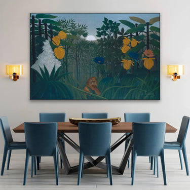 Quadro Stampa su Tela Il Pasto del Leone, Henri Rousseau - CupidoDesign