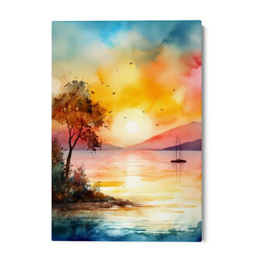 Quadro Stampa su Tela Il tramonto vivace - CupidoDesign