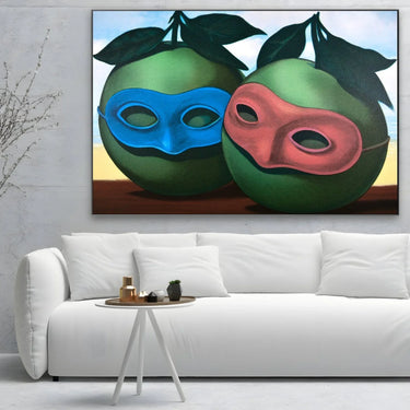 Quadro Stampa su Tela Il valzer dell'esitazione, Rene Magritte - CupidoDesign