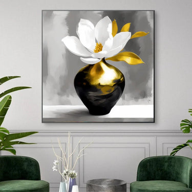 Quadro Stampa su Tela Il vaso dorato - CupidoDesign