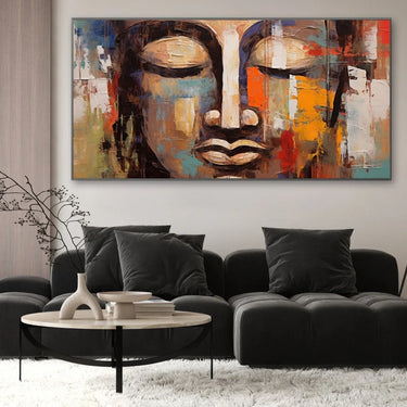 Quadro Stampa su Tela Il volto del Buddha - CupidoDesign