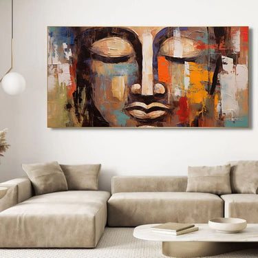 Quadro Stampa su Tela Il volto del Buddha - CupidoDesign