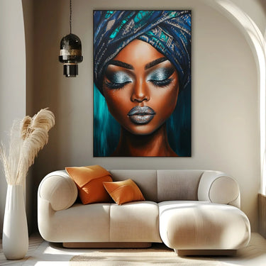 Quadro Stampa su Tela Il volto e la notte - CupidoDesign