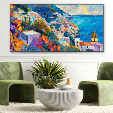 Quadro Stampa su Tela Impressioni di Positano, Italia - CupidoDesign