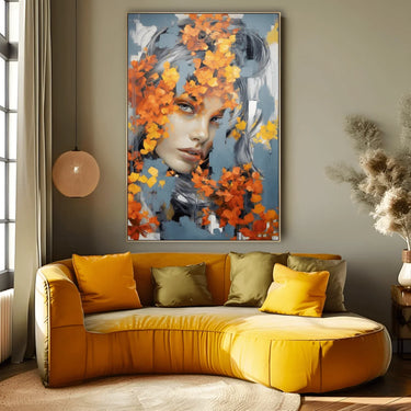 Quadro Stampa su Tela Incanto Arancione - CupidoDesign