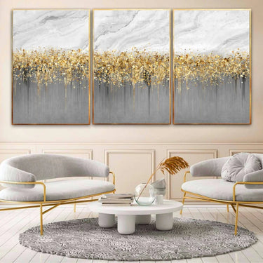 Quadro Stampa su Tela Incanto d'Oro - CupidoDesign