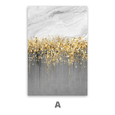 Quadro Stampa su Tela Incanto d'Oro - CupidoDesign