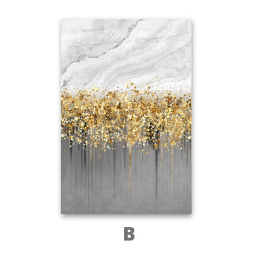 Quadro Stampa su Tela Incanto d'Oro - CupidoDesign
