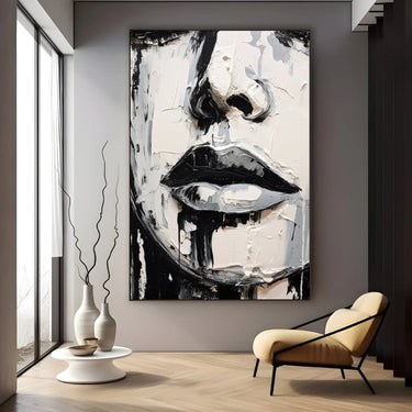 Quadro Stampa su Tela Incanto in Bianco e Nero - CupidoDesign