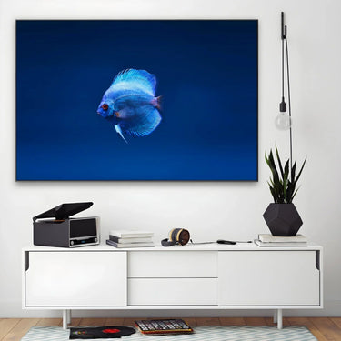 Quadro Stampa su Tela Incontro Blu - CupidoDesign