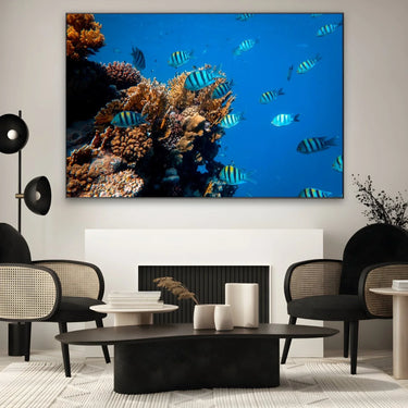 Quadro Stampa su Tela Incontro Corallino - CupidoDesign