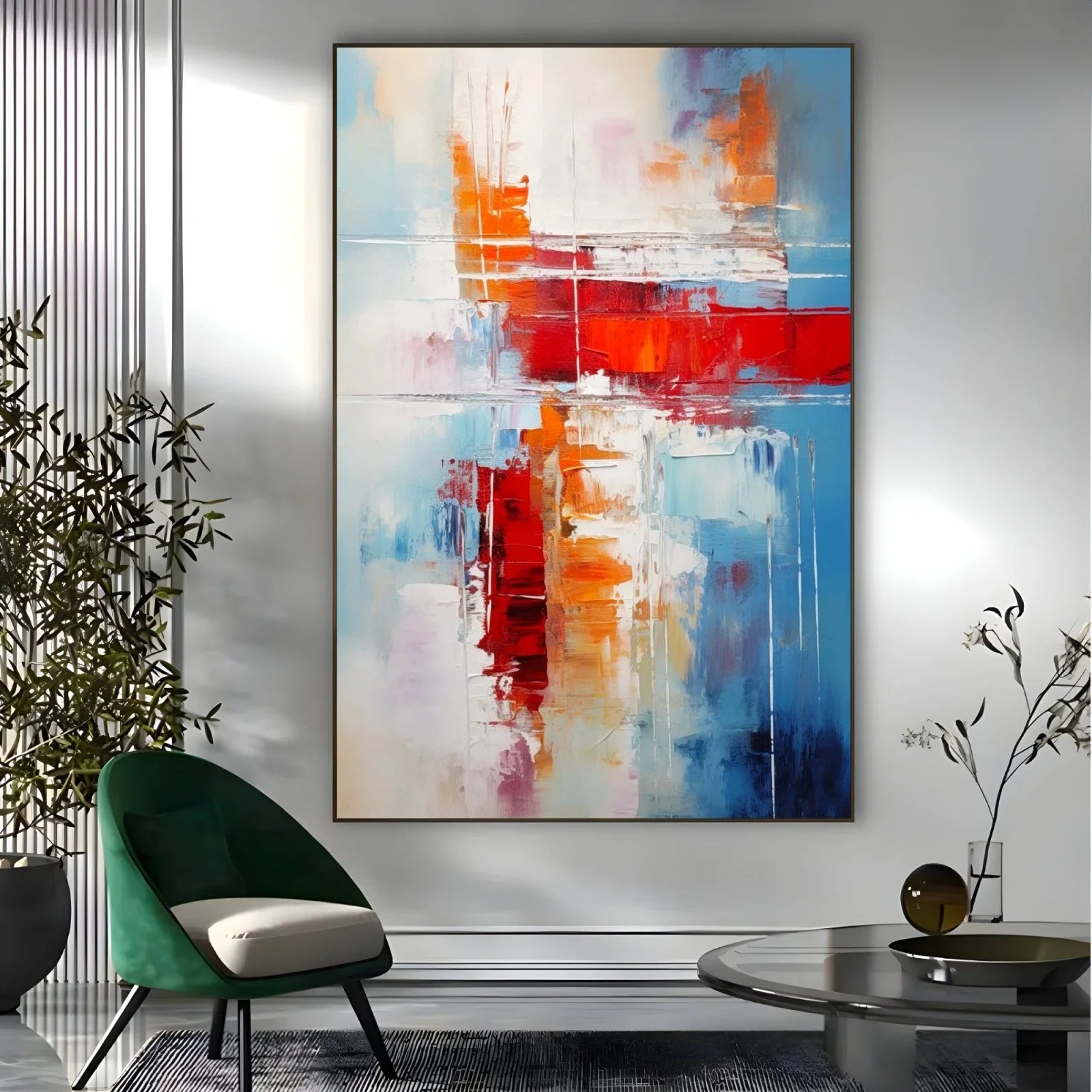 Quadro Stampa su Tela Incontro rosso - CupidoDesign