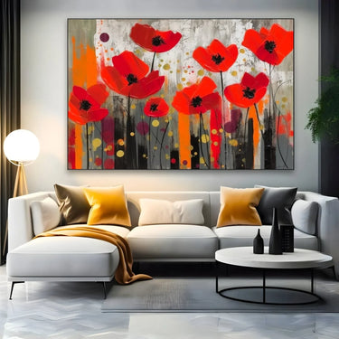 Quadro Stampa su Tela Infiniti Papaveri Rossi - CupidoDesign