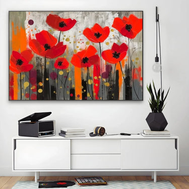 Quadro Stampa su Tela Infiniti Papaveri Rossi - CupidoDesign