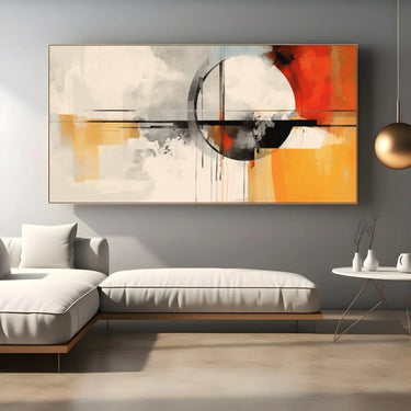 Quadro Stampa su Tela Intersezione di colori e forme - CupidoDesign
