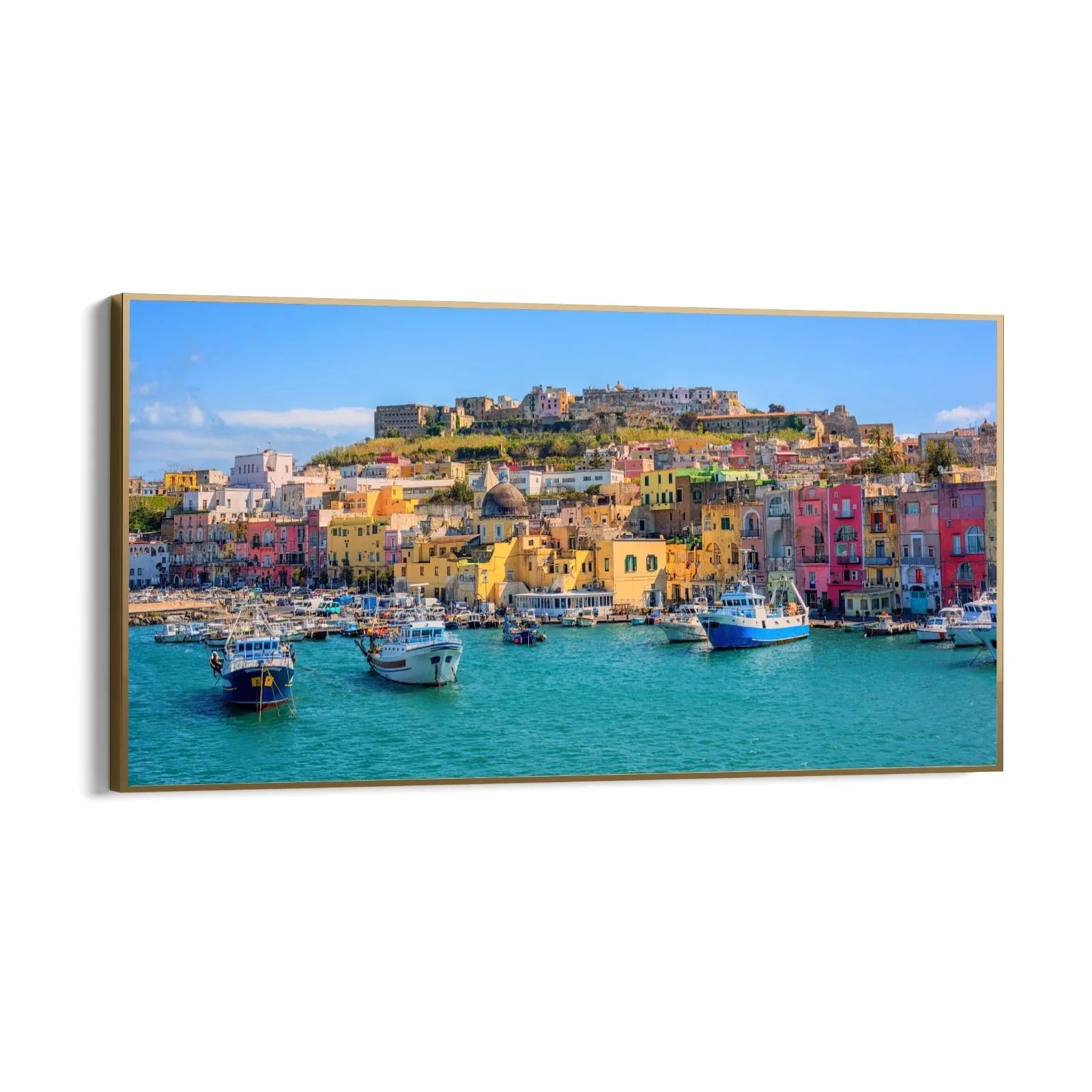 Quadro Stampa su Tela Isola di Procida, Golfo di Napoli - CupidoDesign