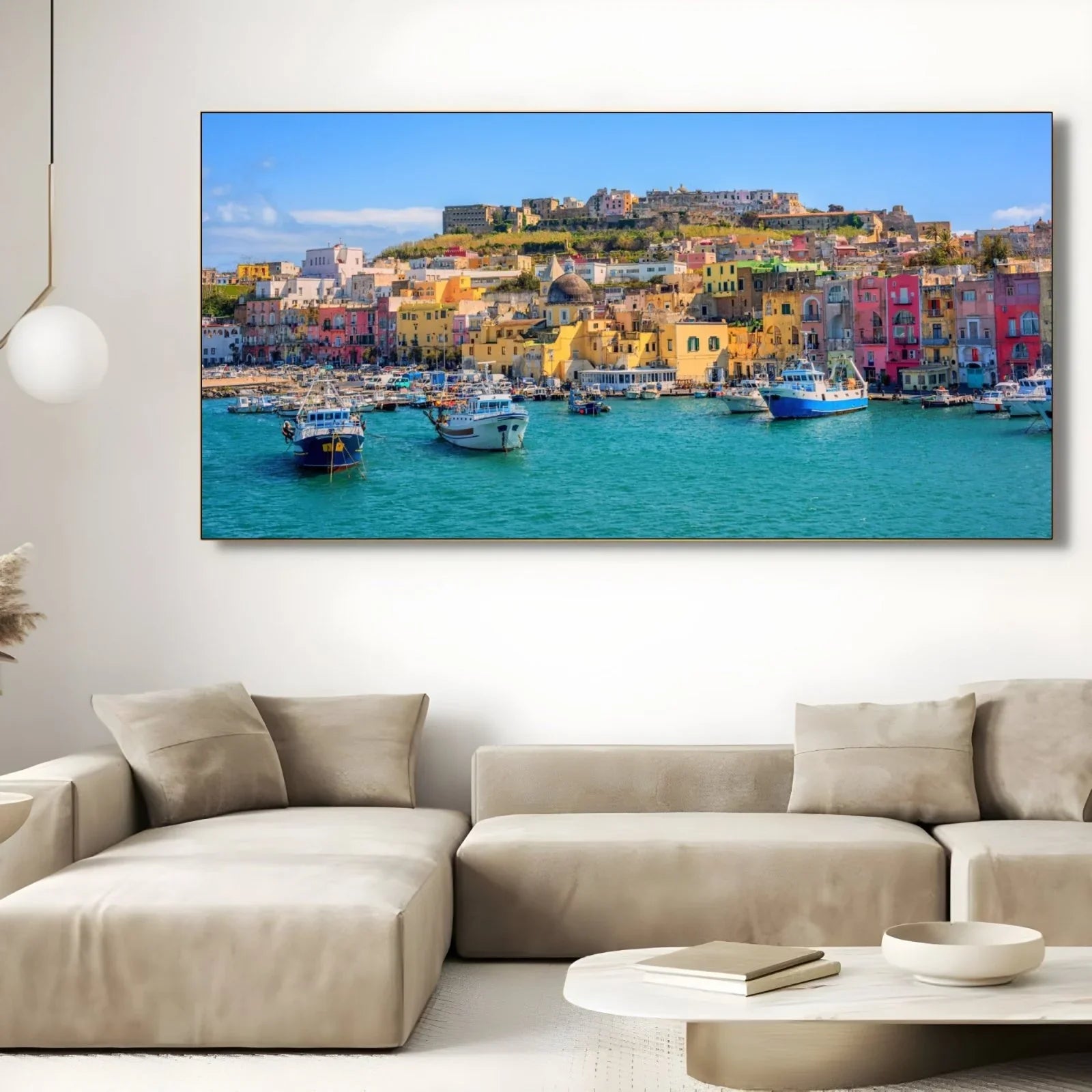 Quadro Stampa su Tela Isola di Procida, Golfo di Napoli - CupidoDesign