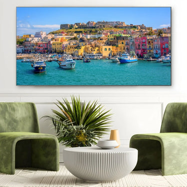 Quadro Stampa su Tela Isola di Procida, Golfo di Napoli - CupidoDesign