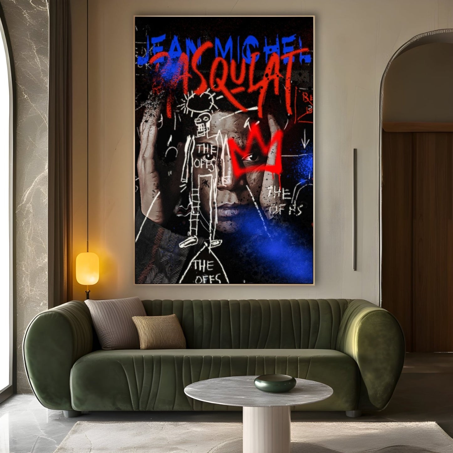 Jean Michel Basquiat kunst aan de muur