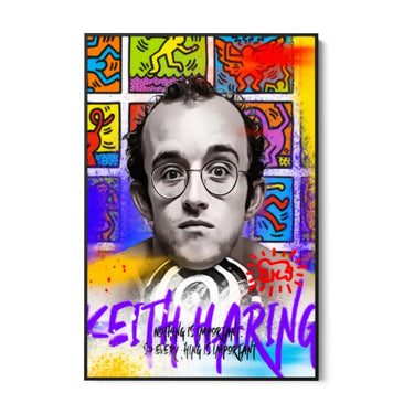 Quadro Stampa su Tela Keith Haring Wall Art - CupidoDesign