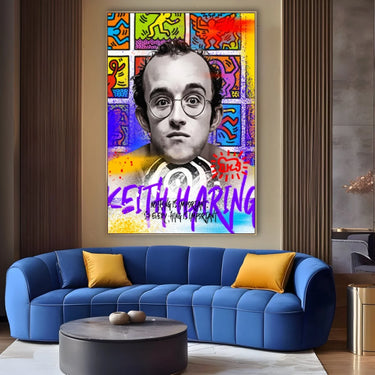 Quadro Stampa su Tela Keith Haring Wall Art - CupidoDesign
