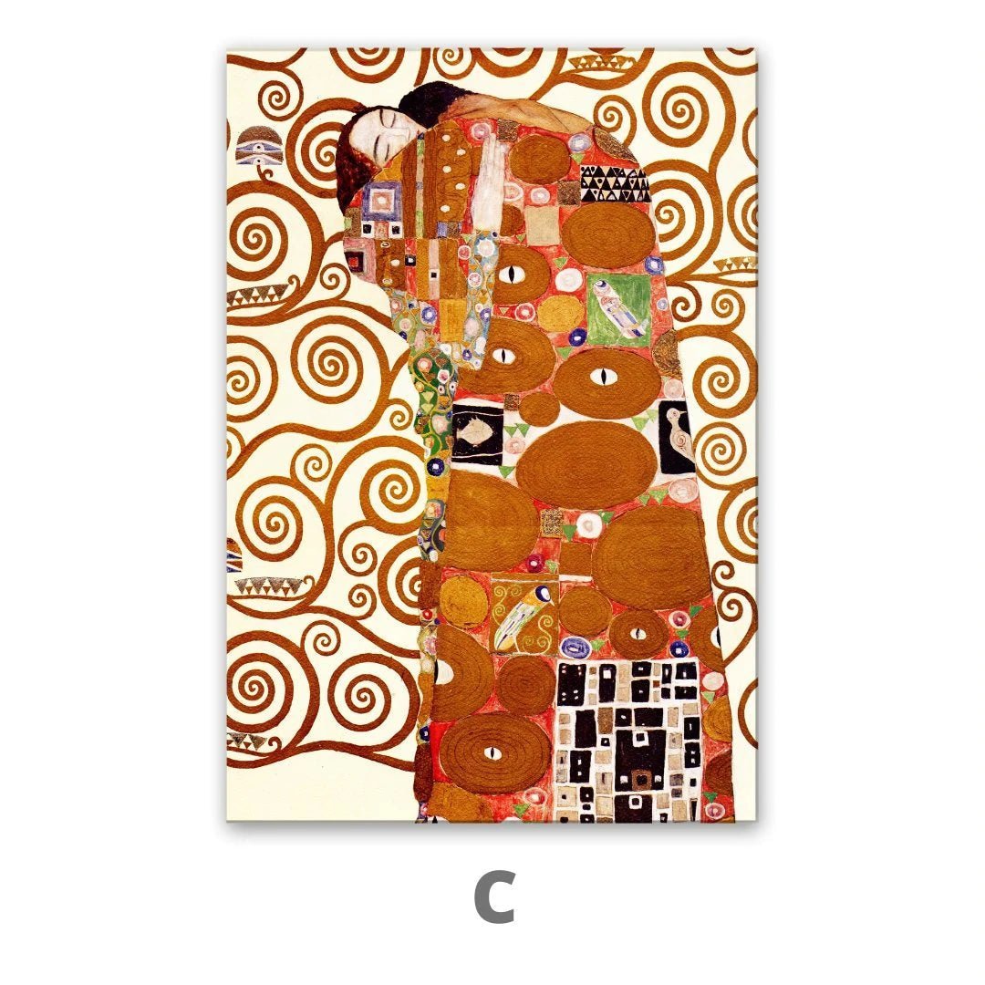 Kiss Life Tree, Klimt CupidoDesign C 40x60cm Stampa Intelaiata - Pronta da appendere