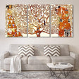 Kiss Life Tree, Klimt CupidoDesign Set da 3 pezzi 40x60cm Stampa Intelaiata - Pronta da appendere