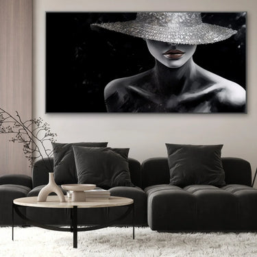 Quadro Stampa su Tela La dama nera - CupidoDesign