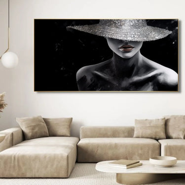 Quadro Stampa su Tela La dama nera - CupidoDesign