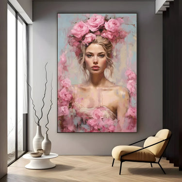 Quadro Stampa su Tela La Dea delle Rose - CupidoDesign