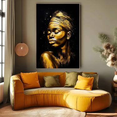 Quadro Stampa su Tela La Dea Dorata - CupidoDesign