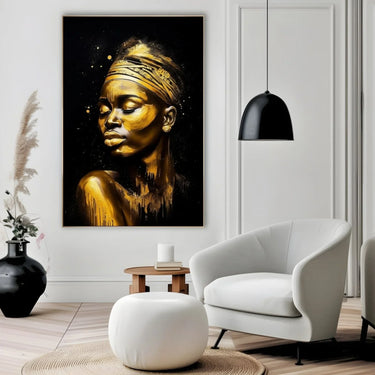 Quadro Stampa su Tela La Dea Dorata - CupidoDesign