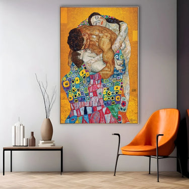 Quadro Stampa su Tela La Famiglia, Klimt 100x150cm - CupidoDesign