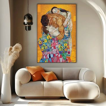 Quadro Stampa su Tela La Famiglia, Klimt 80x120cm - CupidoDesign