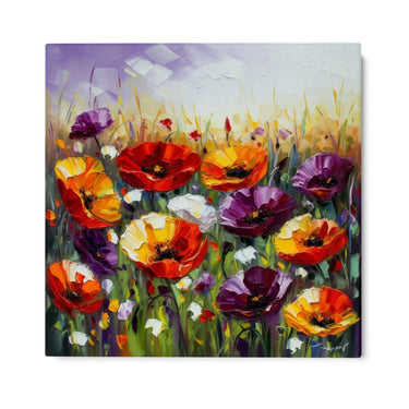 Quadro Stampa su Tela La fioritura dei papaveri - CupidoDesign