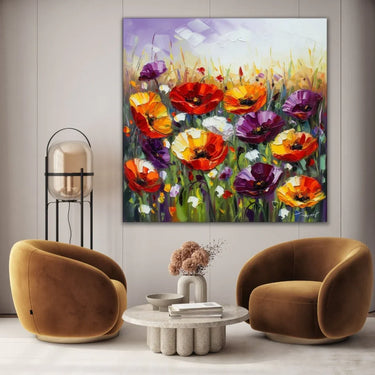 Quadro Stampa su Tela La fioritura dei papaveri - CupidoDesign