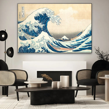 Quadro Stampa su Tela La grande onda al largo, Kanagawa - CupidoDesign