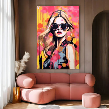 Quadro Stampa su Tela La musa colorata - CupidoDesign