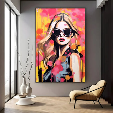 Quadro Stampa su Tela La musa colorata - CupidoDesign